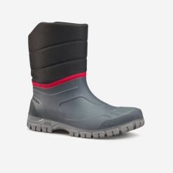 Buty turystyczne śniegowce męskie Quechua SH100 wodoodporne. Szare buty trekkingowe QUECHUA, bez zapięcia. Za 79.99 zł.