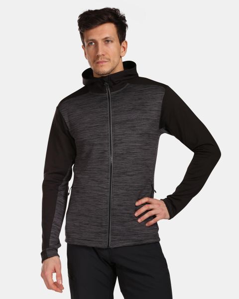 Męska bluza techniczna Kilpi SEVELEN-M. Czarne bluzy z kapturem Kilpi, m, bez wzorów, z materiału, z kapturem. Za 267.13 zł.