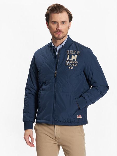 La Martina Kurtka przejściowa VMO300 PL028 Granatowy Regular Fit. Niebieskie kurtki La Martina, l, bez wzorów, z syntetyku, bez kaptura. Za 899.99 zł.