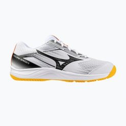 Buty do siatkówki Mizuno Cyclone Speed 5. Białe buty do biegania Mizuno, bez wzorów, bez zapięcia, do biegania. Za 229.99 zł.