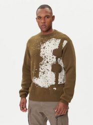 G-Star Raw Sweter Sprayed 89 D27772-D488 Zielony Relaxed Fit. Zielone swetry rozpinane G-Star Raw, m, bez wzorów, z bawełny, bez kołnierzyka, bez ramiączek. Za 419.99 zł.