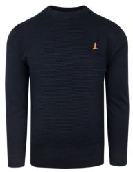 Bawełniany Sweter U-Neck – Brave Soul - Granatowy. Niebieskie swetry rozpinane Brave Soul, na jesień, m, bez wzorów, z bawełny, bez kołnierzyka, bez ramiączek. Za 119.00 zł.