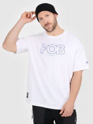 4F T-shirt loose z nadrukiem męski - biały M. Białe t-shirty 4F, m, bez wzorów, z materiału, bez kołnierzyka, bez ramiączek. Za 79.99 zł.
