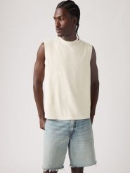 Levi's Top w kolorze beżowym rozmiar: XL. Brązowe bezrękawniki Levi's®, s, bez wzorów, z bawełny, bez kołnierzyka, bez ramiączek. Za 57.60 zł.