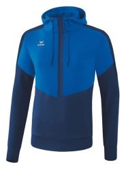 Erima Bluza "Squad" w kolorze granatowo-niebieskim rozmiar: XXL. Niebieskie bluzy Erima, xxl, bez wzorów, z materiału, z kapturem. Za 88.02 zł.