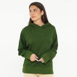 Bluza unisex z kapturem F BOXY ciemnozielona. Zielone bluzy z kapturem Legea, xl, bez wzorów, z bawełny, z kapturem. Za 96.00 zł.