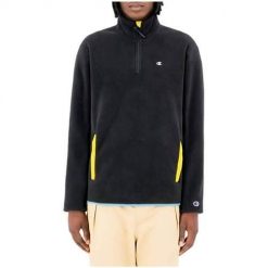 Bluza sportowa męska Champion C Logo Half Zipup. Czarne bluzy z kapturem Champion, m, bez wzorów, z kapturem. Za 658.00 zł.
