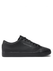 Tommy Hilfiger Sneakersy Th Hi Vulc Core Low Leather FM0FM05041 Czarny. Czarne buty sportowe casual Tommy Hilfiger, bez wzorów, ze skóry, bez zapięcia. Za 309.99 zł.