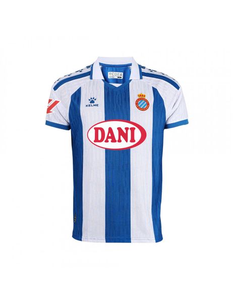 Kelme Camiseta Rcd Espanyol 1ª Equipación 25-26 Azul Unisex. Niebieskie bielizna termoaktywna Kelme, s, bez wzorów, bez ramiączek, do piłki nożnej. Za 351.25 zł.