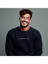 WOOOP Bluza "Everything is okay" w kolorze granatowym rozmiar: XL. Niebieskie bluzy Wooop, xl, bez wzorów, z bawełny, bez kaptura. Za 118.84 zł.