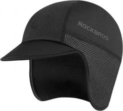 Czapka rowerowa zimowa ROCKBROS ciepła i elastyczna. Czarne czapki z daszkiem ROCKBROS, na jesień, bez wzorów, z elastanu. Za 66.61 zł.