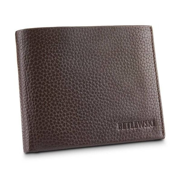 Portfel męski BETLEWSKI BPM-CF-68 c. brązowy. Brązowe portfele Betlewski, bez wzorów, ze skóry. Za 129.99 zł.