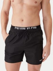 Calvin Klein Swimwear Szorty kąpielowe LV00N61015 Czarny Regular Fit. Czarne kąpielówki Calvin Klein Swimwear, m, bez wzorów, z syntetyku. Za 299.99 zł.