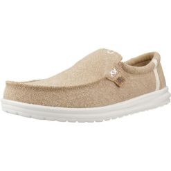 Buty HEY DUDE MIKKA JUTE Beżowy. Brązowe buty turystyczne PRO BRANDS, bez wzorów, z tkaniny, bez zapięcia, trekkingowe. Za 281.99 zł.