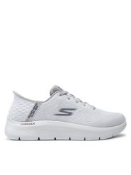 Skechers Sneakersy Go Walk Flex-New World 216505/WGY Biały. Białe buty sportowe casual Skechers, bez wzorów, z materiału, bez zapięcia. Za 249.99 zł.