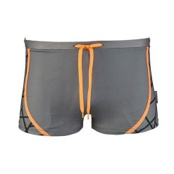 Beco Tangram bokserki kąpielowe męskie szaro-czarno-pomarańczowe. Brązowe slipy i bokserki 47 Brand, m, bez wzorów, z poliesteru. Za 238.99 zł.
