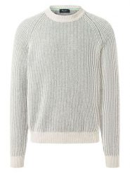 Maerz Muenchen Wełniany sweter w kolorze biało-niebieskim rozmiar: 54. Białe swetry nierozpinane Maerz Muenchen, bez wzorów, z wełny, bez kołnierzyka, bez ramiączek. Za 339.99 zł.