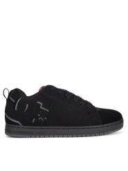 DC Shoes Sneakersy COURT GRAFFIK 300529-BLR Czarny. Czarne buty sportowe casual DC Shoes, bez wzorów, z nubiku, bez zapięcia. Za 249.99 zł.