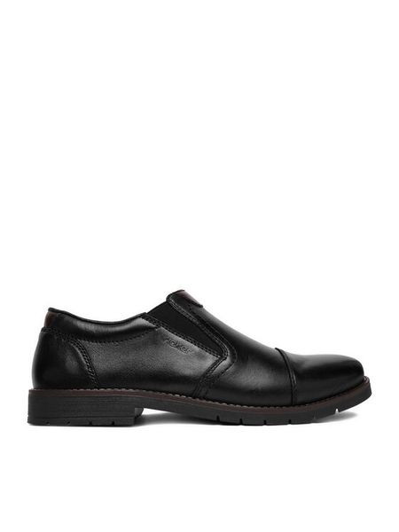 Rieker Półbuty CEO-13950-00 Czarny. Czarne eleganckie półbuty Rieker, bez wzorów, ze skóry, bez obcasa, bez zapięcia. Za 429.99 zł.