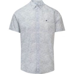 Koszula Męska, Biało-Granatowa Bawełniana, Casualowa, Krótki Rękaw, z Kieszonką -PAKO JEANS. Niebieskie koszule Pako Jeans, m, bez wzorów, z bawełny, bez kołnierzyka, bez ramiączek. Za 115.00 zł.