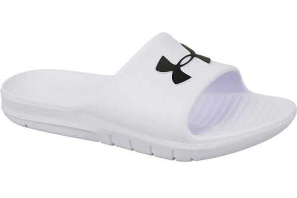 Klapki na basen Lifestyle Męskie Under Armour Core PTH SL. Białe klapki Under Armour, z materiału. Za 227.75 zł.