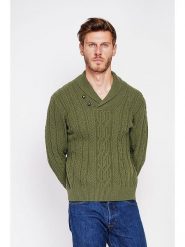 C& Jo Sweter w kolorze zielonym rozmiar: 44. Zielone swetry nierozpinane C& Jo, bez wzorów, ze splotem, bez kołnierzyka, bez ramiączek. Za 152.99 zł.