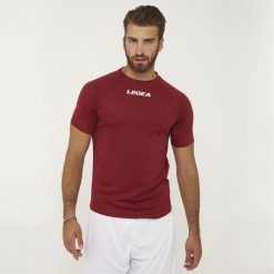Koszulka treningowa multisport LIPSIA. Czerwone t-shirty sportowe Legea, bez wzorów, bez ramiączek, na fitness i siłownię. Za 60.00 zł.