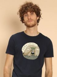 WOOOP Koszulka "Yoda Layheehoo" w kolorze granatowym rozmiar: XL. Niebieskie bezrękawniki Wooop, xl, bez wzorów, bez kołnierzyka, bez ramiączek. Za 56.99 zł.