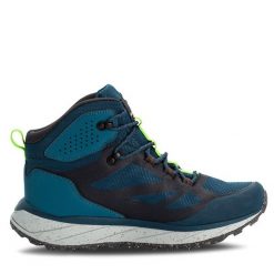 Trekkingi Jack Wolfskin. Niebieskie botki sznurowane Jack Wolfskin, bez wzorów, bez obcasa, bez zapięcia. Za 589.99 zł.