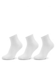 Vans Zestaw 3 par niskich skarpet męskich Classic Ankle VN000FV7WHT1 Biały. Białe skarpety Vans, bez wzorów, z materiału. Za 79.99 zł.