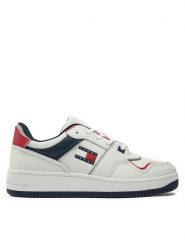 Tommy Hilfiger Sneakersy Retro Basket EM0EM01463 Biały. Białe buty sportowe casual Tommy Hilfiger, bez wzorów, ze skóry, bez zapięcia. Za 269.99 zł.