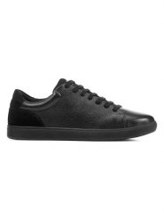 Geox Skórzane sneakersy "Avola" w kolorze czarnym rozmiar: 46. Czarne buty sportowe casual Geox, bez wzorów, z materiału, bez zapięcia. Za 237.73 zł.