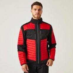 Kurtka robocza hybrydowa unisex E-Volve. Szare kurtki Regatta, m, bez wzorów, z tkaniny, bez kaptura. Za 268.00 zł.
