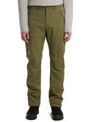 Haglöfs Spodnie softshellowe "Morän" w kolorze oliwkowym rozmiar: 50. Brązowe spodnie treningowe długie Haglöfs, bez wzorów, z poliamidu. Za 395.94 zł.