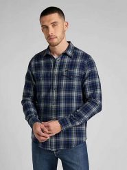 Lee Koszula - Regular fit - w kolorze niebiesko-czarnym rozmiar: S. Czarne koszule Lee, s, bez wzorów, bez kołnierzyka, bez ramiączek. Za 92.64 zł.