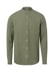 Only&Sons koszula codzienna z lnu Mężczyźni Slim Fit len zielony, M. Zielone koszule Only&Sons, na lato, m, bez wzorów, z bawełny, bez kołnierzyka, bez ramiączek. Za 199.95 zł.