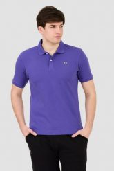 LA MARTINA Fioletowe polo z małym logo. Fioletowe koszulki polo La Martina, m, bez wzorów, bez kołnierzyka, bez ramiączek. W wyprzedaży za 359.99 zł.