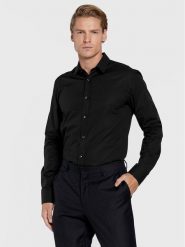 Hugo Koszula Elisha02 50479396 Czarny Slim Fit. Czarne koszule Hugo, m, bez wzorów, z bawełny, bez kołnierzyka, bez ramiączek. Za 199.99 zł.