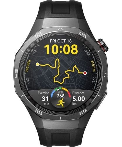 Huawei WATCH GT 5 Pro 46mm | Inteligentny zegarek | GPS (satelitarny) | Dioda AMOLED | 1,43 cala | Czarny. Czarne zegarki smartwatch Huawei, bez wzorów. Za 998.99 zł.