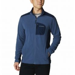 Polar Turystyczny Rozpinany Męski Columbia Klamath Range Full Zip. Niebieskie bluzy z polaru Columbia, m, bez wzorów, z polaru, bez kaptura. Za 201.99 zł.