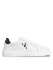Calvin Klein Jeans Sneakersy Chunky Cupsole Monologo YM0YM00681 Biały. Białe buty sportowe casual Calvin Klein Jeans, bez wzorów, z jeansu, bez zapięcia. Za 359.99 zł.