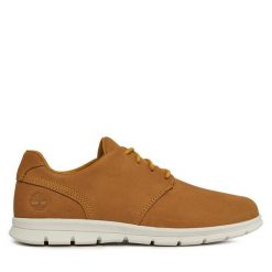 Półbuty Timberland. Brązowe eleganckie półbuty Timberland, bez wzorów, bez obcasa, bez zapięcia. Za 389.99 zł.