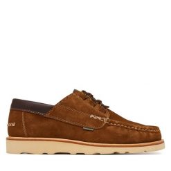 Półbuty Barbour. Brązowe eleganckie półbuty Barbour, bez wzorów, bez obcasa, bez zapięcia. Za 1,399.00 zł.