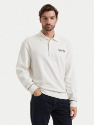Calvin Klein Jeans Polo LV04RG202G Biały Regular Fit. Białe koszulki polo Calvin Klein Jeans, m, bez wzorów, z bawełny, bez kołnierzyka, bez ramiączek. Za 369.99 zł.