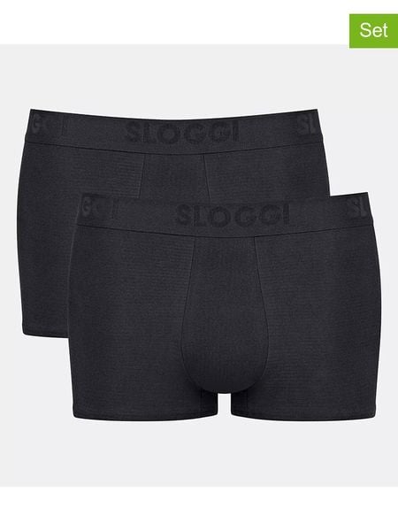 Sloggi Bokserki (2 pary) w kolorze czarnym rozmiar: S. Czarne bokserki Sloggi, s, bez wzorów. Za 30.63 zł.
