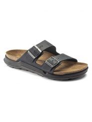 Birkenstock Skórzane klapki "Arizona Adventure" w kolorze czarnym rozmiar: 41. Czarne klapki Birkenstock, ze skóry. Za 543.45 zł.