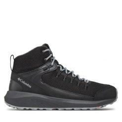 Trekkingi Columbia. Czarne botki sznurowane Columbia, bez wzorów, bez obcasa, bez zapięcia. Za 399.99 zł.