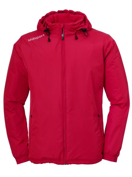 Kurtka Uhlsport Essential Coach. Czerwone kurtki Uhlsport, m, bez wzorów, z materiału, z kapturem. Za 276.50 zł.