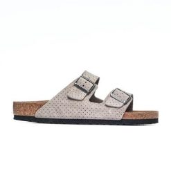 Klapki męskie Birkenstock Arizona Leve. Szare klapki Birkenstock, z materiału. Za 610.30 zł.