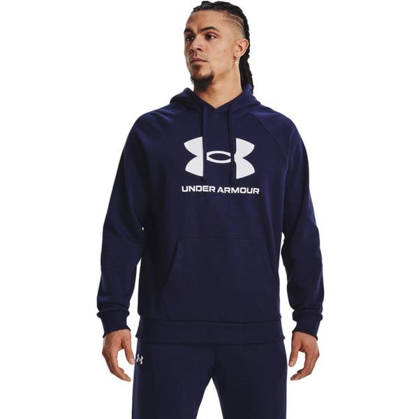 Bluza z kapturem męskie Under Armour Rival Fleece. Białe bluzy Under Armour, m, bez wzorów, z bawełny, z kapturem. Za 326.00 zł.